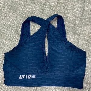 SOLD as Gift 🎁 with three $5 item Blue Crossed Back Sports Bra